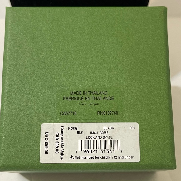 Kate Spade ♠️ Gold Plated Lock & Spade Cutout Padlock Stud Earrings - NWT * - Picture 3 of 4